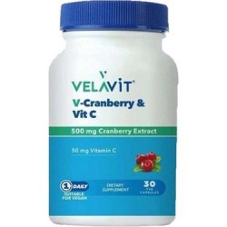 Velavit V-Cranberry Takviye Edici Gıda